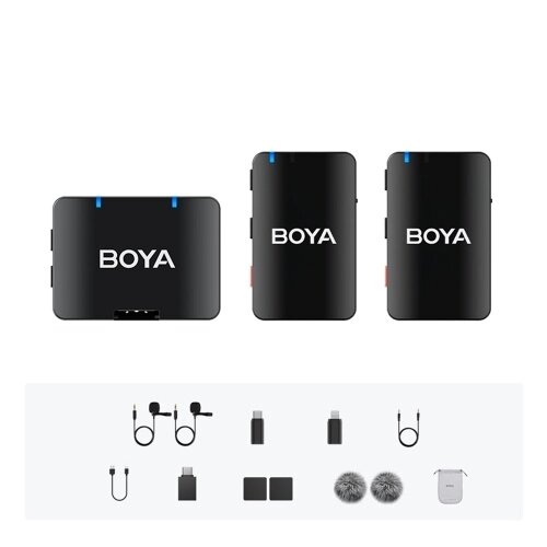 BOYA BOYAMIC-120 Беспроводная микрофонная система One-Trigger-Two 2.4G Беспроводной микрофон с зажимом - розница