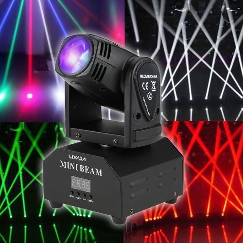 Светодиодная лампа Lixada 50W, вращающаяся движущаяся головка RGBW Beam Stage Effect Lamp - доставка