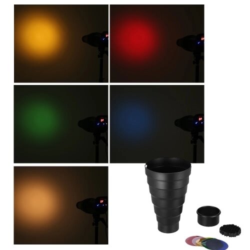 Снут с сотовым сетки 5pcs фильтр цвета комплекта для Elinchrom /Impact EX / Калумет Бытие / Interfit EX вспышка вспышки - отзывы