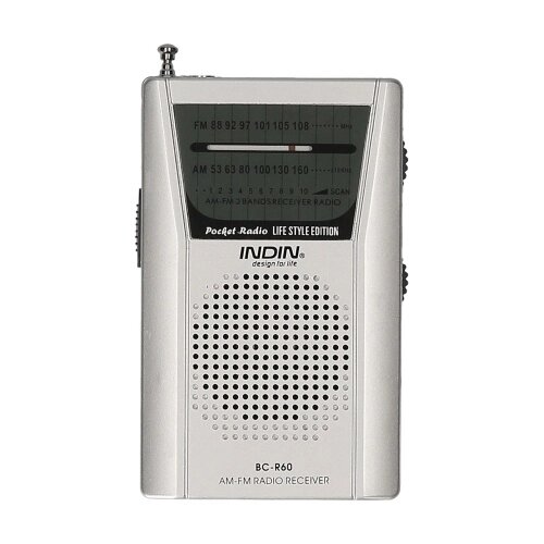 INDIN BC-R60 AM FM портативное карманное радио с батарейным питанием Мини-радио Музыкальный плеер с 2 батареями AA Беспроводной динамик для дома и улицы - скидка