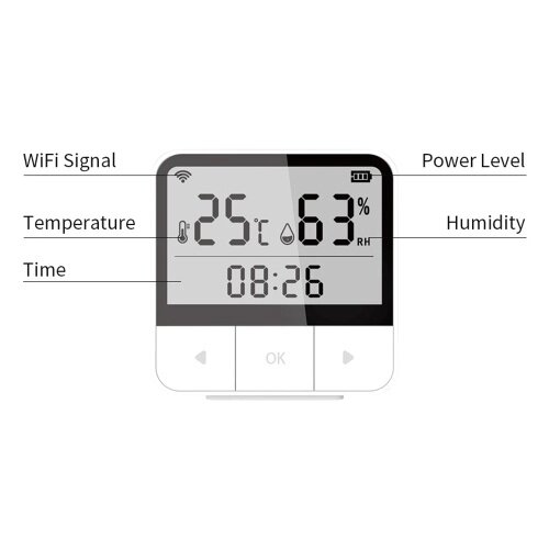 Интеллектуальные датчики температуры и влажности WiFi, большой дисплей для домашнего офиса, спальни, кухни, гостиной, отеля, датчики температуры и влажности - опт