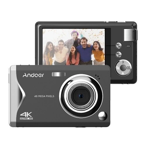 Портативная цифровая камера Andoer 3,0 дюйма TFT, 48 МП, 4K HD, 16-кратный зум, автофокус - особенности