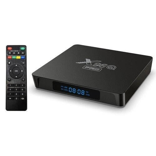 X96Q PRO Android 10.0 Smart TV Box UHD 4K Медиаплеер Allwinner H313 Четырехъядерный процессор H. 265 2,4G и 5G Wi-Fi 100M LAN Пульт дистанционного управления - фото