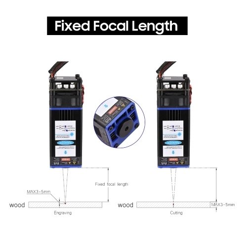 450 нм 30 Вт Лазерный модуль с фиксированным фокусным расстоянием Лазерная гравировальная головка Высокоскоростной лазерный гравер Резак 3D-принтер Фрезерный станок с ЧПУ Лазерный модуль для DIY Ремесло Дерево Кожа - интернет магазин