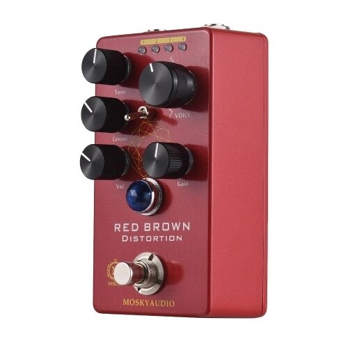 MOSKYAUDIO M Series RED BROWN гитарная педаль эффектов Distortion с True Bypass - преимущества