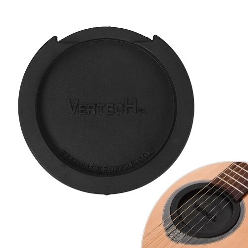 VERTECHNK SM-05 Гитара Soundhole Cover Block Блок обратной связи звукового отверстия Черный резиновый для акустических народных гитар EQ - особенности