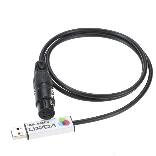 Lixada USB для DMX Интерфейс Адаптер LED DMX512 Компьютерный компьютер Контроллер освещения сцены для ПК - Андижан