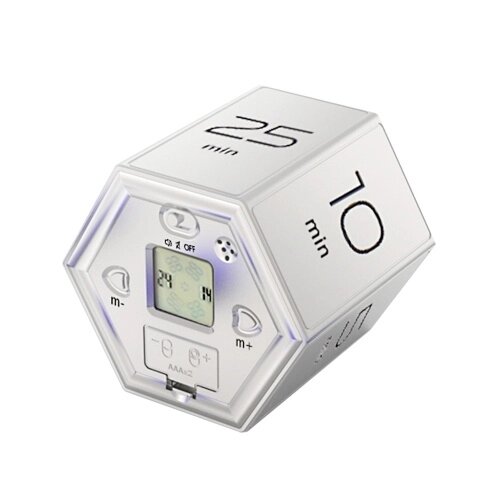 Hexagon Digital Clock Timer Магнитные кубики Таймер Кухня Hexagon Flip Timer для изучения кулинарии Тренировки Простой в использовании магнитный Flip Focus-таймер - характеристики