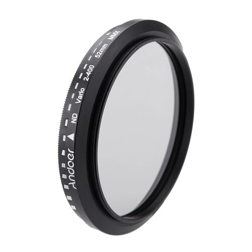 Andoer 52mm ND Fader Нейтральная плотность Регулируемый ND2 - ND400 Переменный фильтр для камеры Nikon Nikon Nikon - характеристики