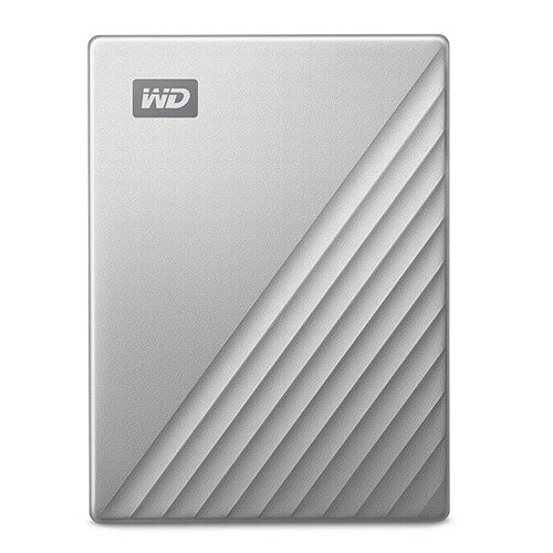 WD My Passport Ultra 2,5-дюймовый мобильный жесткий диск Интерфейс Type-C Металлическая текстура Встроенное 256-битное аппаратное шифрование AES 1 ТБ, серебристый - розница