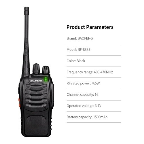 BAOFENG BF-888S UHF 400-470 МГц fm-трансивер двухстороннее радио портативная портативная рация на большие расстояния 2 шт. штепсельная вилка европейского стандарта - наличие