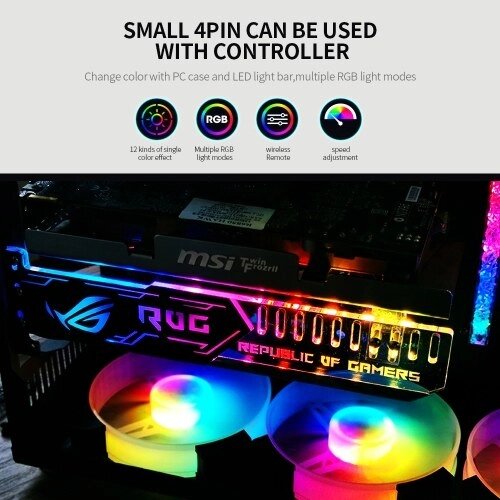 RGB25 RGB Подставка для видеокарты Поддержка видеокарты со световым эффектом RGB 5V 2Pin Блок питания Держатель видеокарты - отзывы