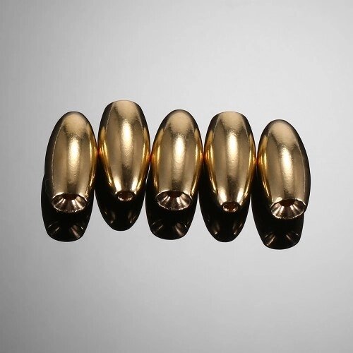 5pcs Brass Bullet Sinker Вес Быстрое погружение для Rig Bass Fishing Аксессуары Серьги - Узбекистан