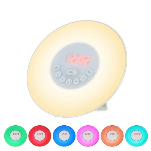 Wake Up Light Alarm Clock Восход / Закат Моделирование Цифровые часы - скидка