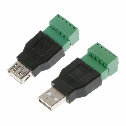 USB 2.0, тип A, гнездо / вилка на 5P, винт с разъемом адаптера терминала - наличие