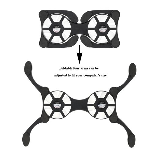 Мини Портативный складной складной USB Двойной вентилятор Cooler Pad охлаждения для портативных ПК ноутбука 7 &quot;15&quot; - акции