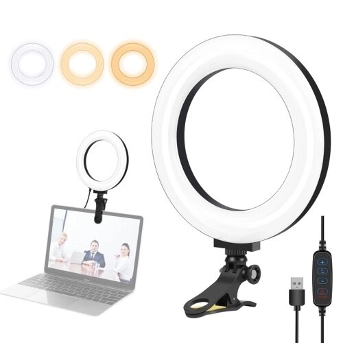 PULUZ 12см/4.7in USB Ring Light 3200-5600K Цветовая температура 10 уровней яркости - распродажа