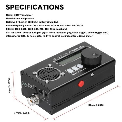 USDR uSDX 8-полосный SDR всережимный высокочастотный SSB QRP трансивер с индикатором мощности и КСВ - сравнение