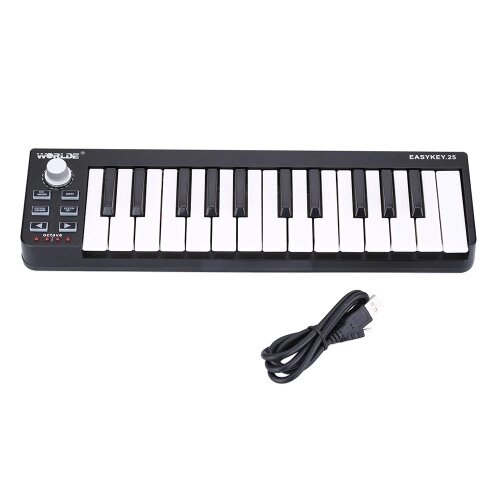 WORLDE Easykey. 25 Портативная клавиатура Mini 25-клавишный USB MIDI-контроллер - отзывы