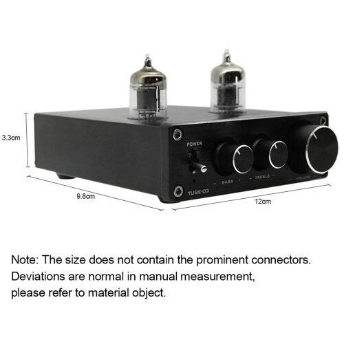 FX-AUDIO TUBE-03 Mini HiFi Audio предусилитель 6K4 Вакуумный ламповый усилитель Буфер ВЧ Регулировка низких частот RCA Preamp Silver EU Plug - Узбекистан