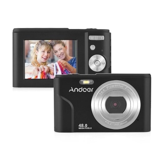 Портативная цифровая камера Andoer 48MP 1080P 2,4-дюймовый IPS-экран - Андижан