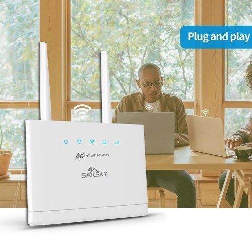 Sailsky XM311 4G LTE WiFi-маршрутизатор Высокоскоростной беспроводной маршрутизатор 300 Мбит / с со слотом для SIM-карты FOTA Remote Upgrade Европейская версия - Андижан