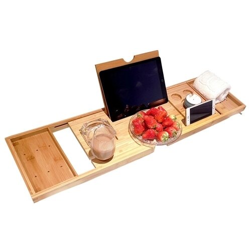 Ванночка Caddy Tray Bamboo Spa Органайзер для ванны Caddy - особенности