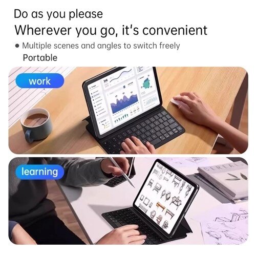 Ультратонкий чехол с интеллектуальным управлением для планшета, дизайн «три в одном», полноразмерная сенсорная панель, ножничные клавиши, плавающая подставка, интеллектуальное магнитное притяжение, широкая - опт