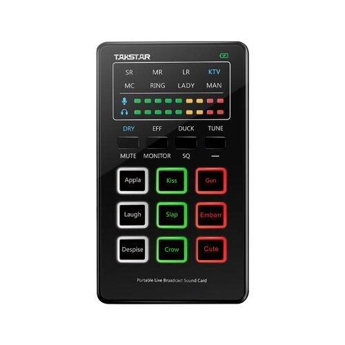 TAKSTAR MX1 mini Sound Card Voice Changer Портативная звуковая микшерная плата BT Connection Type-C Interface - распродажа