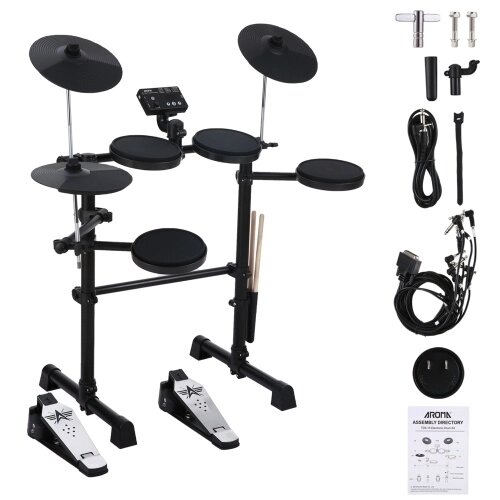 AROMA Electric Drum Set Электронная барабанная установка из 8 предметов для начинающих взрослых - особенности