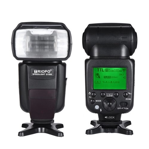 Triopo G1500 2.4G HSS 1 / 8000s GN58 TTL wireless master slave flash speedlite + trigger для sony A77II A7rii A7r A58 A99 ILCE600L - опт