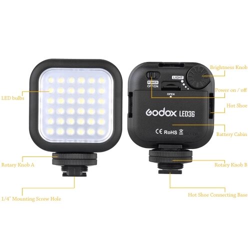 Godox LED36 видео света 36 Светодиодные Фонари для DSLR камеры видеокамеры Мини DVR - доставка