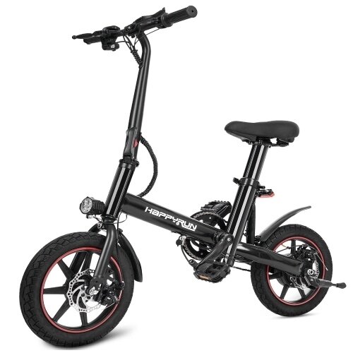 Happyrun HR-X40 Ebike, 14-дюймовые шины, мотор 250 Вт, складной электрический велосипед, максимальная дальность 25 км - преимущества