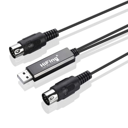 HiFing USB IN-OUT MIDI кабель Один в одном интерфейсе Out 5 Pin Line конвертер ПК музыкальной клавиатуры Адаптер шнура черный - сравнение