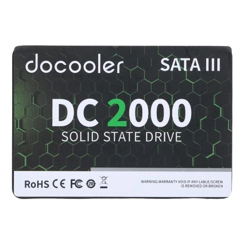 Docooler DC2000 2 ТБ 2,5-дюймовый SSD Внутренний твердый стабильный накопитель Интерфейс SATA III Быстрое чтение и скорость чтения для портативных ПК - опт