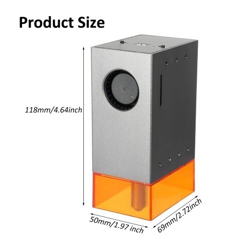 Лазерный модуль из сплава 40 Вт, 24 В, модуль лазерной гравировки, модуль лазерной головки, встроенный воздушный насос с дополнительной функцией подачи воздуха - характеристики