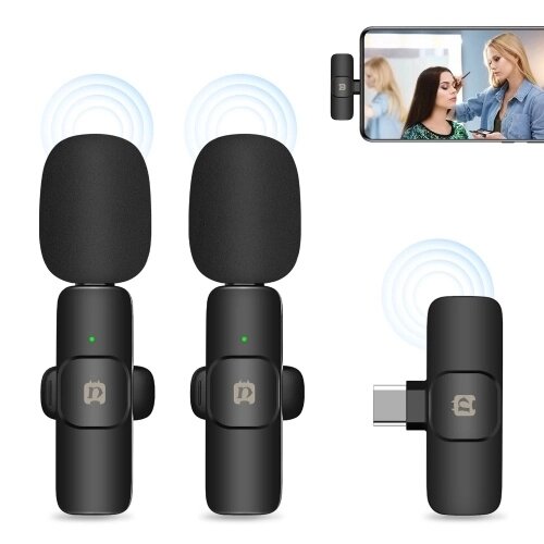 PULUZ PU3151B One-Trigger-Two Mini 2.4G Wireless Microphone System Clip-on Mic Замена для планшетов Android-смартфонов Type-C - сравнение