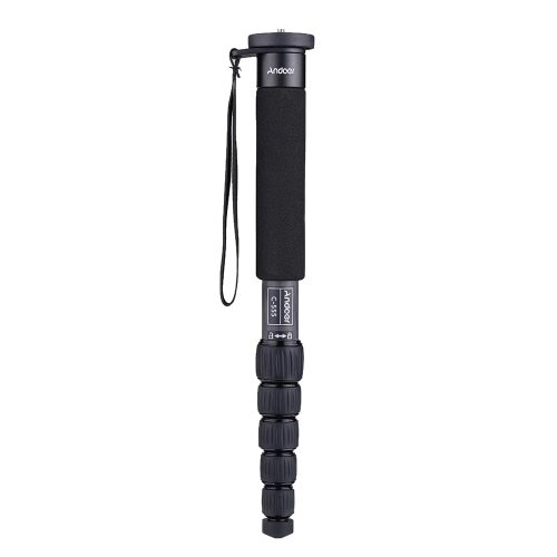 Андоэра C-555 155 см / 5.1 фута Углеродная камера Monopod Unipod Stick 6-секция с сумкой для переноски Макс. Загрузить 10 кг / 22Lbs для Nikon Canon Sony A7 Pentax Видеокамера Видео Stuido Photography - наличие