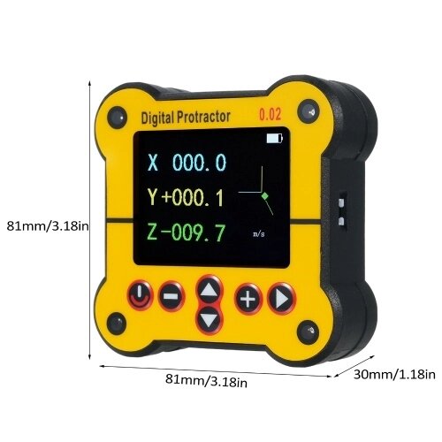 Цифровой транспортир Электронный уровень и угломер Инструмент для определения угла Транспортир Инклинометр Двухосевой уровень Разрешение 0,02° Деревообрабатывающие инструменты для строительства Деревообработка и - сравнение
