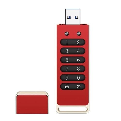 Зашифрованный USB-накопитель Безопасный USB-накопитель 64 ГБ AES256-бит Аппаратный USB 3.0 с паролем Карта памяти Автоматическая блокировка для личной защиты Корпус из алюминиевого сплава с клавиатурой шифрования - акции