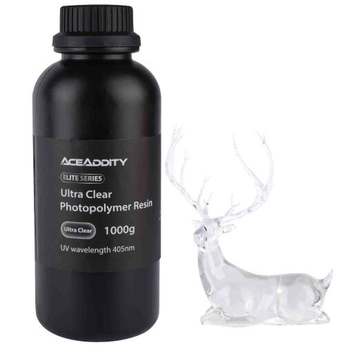 Aceaddity Ultra Clear 3D Смола Высокая прозрачность Высокая точность и слабый запах 1 кг/бутылка - фото