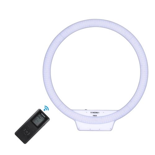 YONGNUO YN608 3200K ~ 5500K Bi-Color Беспроводной пульт дистанционного температуры LED Ring Video Light кольцевом и Безрамное Внешний дизайн Регулируемая яркость CRI95 с рукоятке пульта дистанционного управления для - наличие