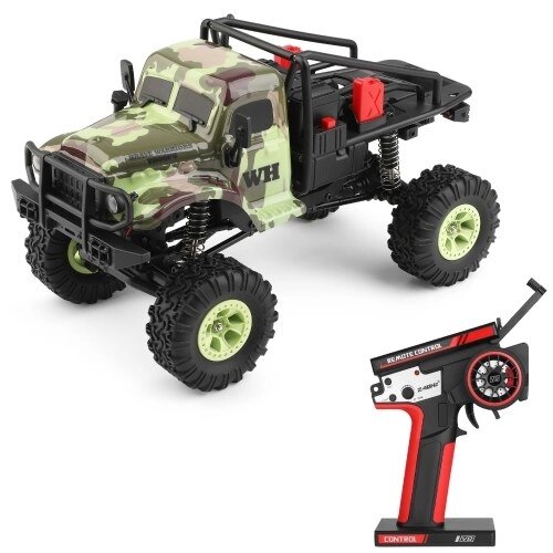 WLtoys 184021 Машинка с дистанционным управлением 1/18 2.4GHz 4WD Военный грузовик Модель автомобиля с дистанционным управлением Две скорости со светодиодным прожектором - отзывы