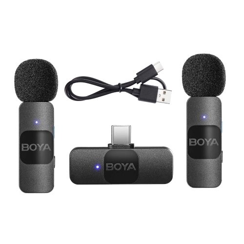 BOYA BY-V20 One-Trigger-Two 2.4G Wireless Microphone System Пристегивающийся микрофон для телефона - особенности