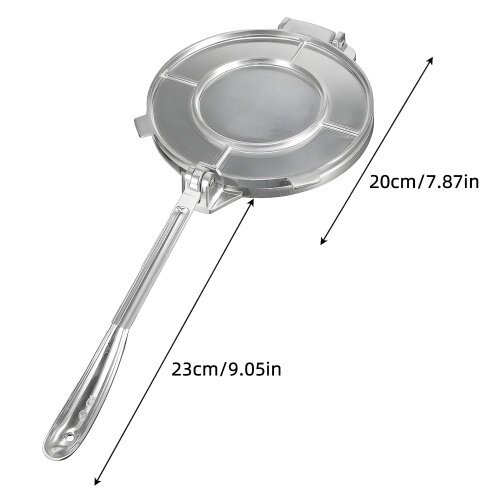Пресс для тортильи, 8 дюймов, сверхмощный пресс для муки, пресс для тортильи, из алюминиевого сплава, предварительно приправленная машина для приготовления роти с ручкой для кукурузы, теста, пиццы, пирога, муки. - акции