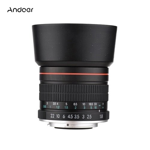 Andoer 85mm F1.8 Большой телеобъектив, средний телеобъектив, полнокадровый портретный фотоаппарат - наличие