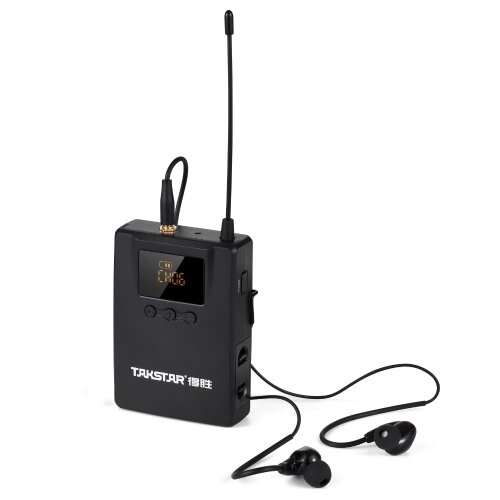 TAKSTAR WPM-300 Беспроводная система мониторинга с наушниками-вкладышами UHF Audio Transmitter Поясной приемник - обзор