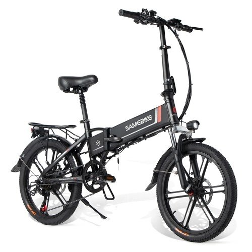 Samebike 20LVXD30-iI Ebike 20-дюймовый бесщеточный мотор-редуктор мощностью 350 Вт, складной электрический велосипед, максимальная дальность действия 80 км, с перезаряжаемым держателем телефона, задняя стойка - распродажа