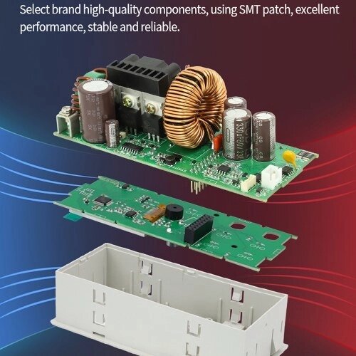 Модуль питания с числовым управлением, регулируемый понижающий постоянный ток, модуль питания, большая мощность, 900 Вт, понижающий преобразователь постоянного напряжения и постоянного тока, вольтметр с Wi-Fi - обзор