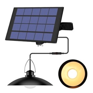Подвесной светильник на солнечных батареях с регулируемой панелью Автоматическое включение / выключение Датчик освещения IP65 Водонепроницаемая подвесная лампа - 1 головка